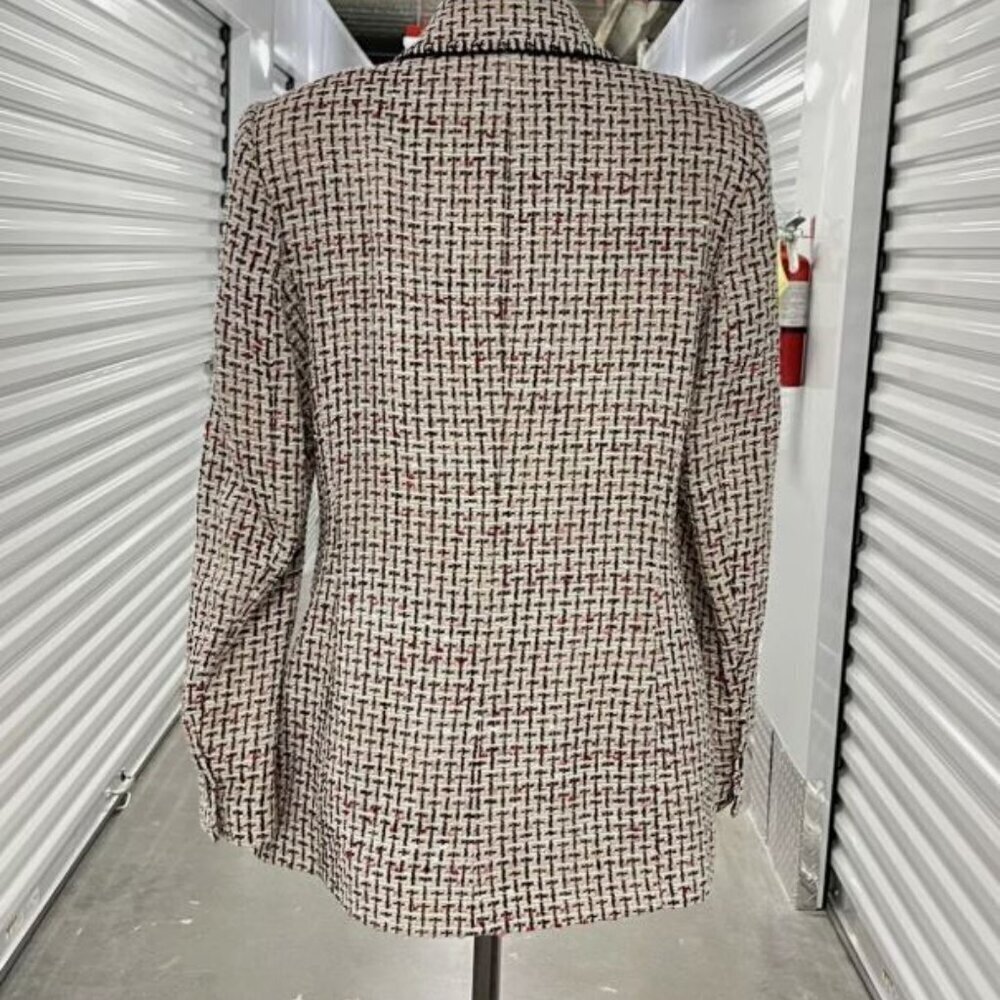 ZARA TEXTURED DOUBLE-BREASTED BLAZER MULTICOLOURED SIZE XS 2372 526 330